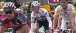 Andy Schleck  l'arrive de la neuvime tape du Tour de France 2008